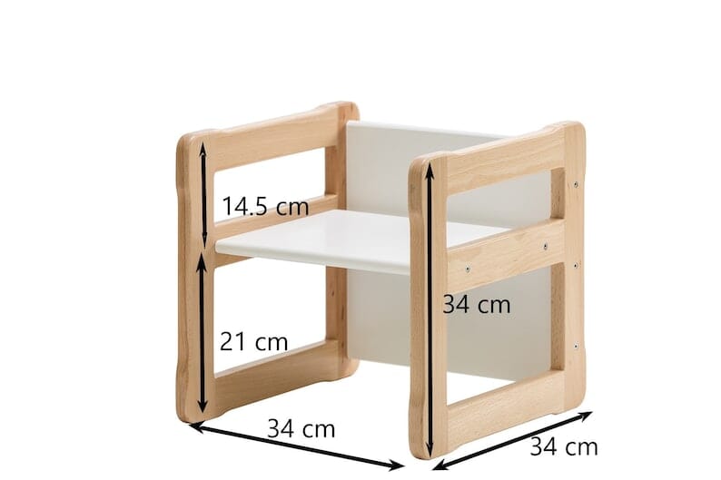 Chaise multifonctionnelle, en bois massif et contreplaqué certifiés Montessori Facile