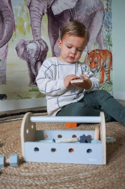 Boîte à outils personnalisée avec nom Kids Furniture Montessori Facile 