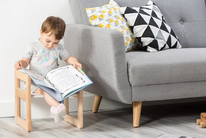 Chaise multifonctionnelle, en bois massif et contreplaqué certifiés Montessori Facile 