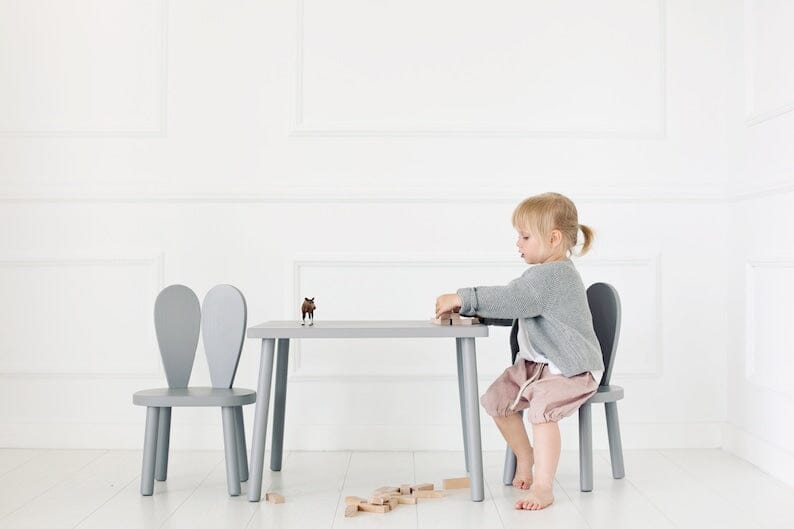 Ensemble de meubles Montessori Table et chaises en bois Kids Furniture Montessori Facile 