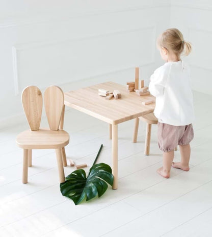 Ensemble de meubles Montessori Table et chaises en bois Kids Furniture Montessori Facile 