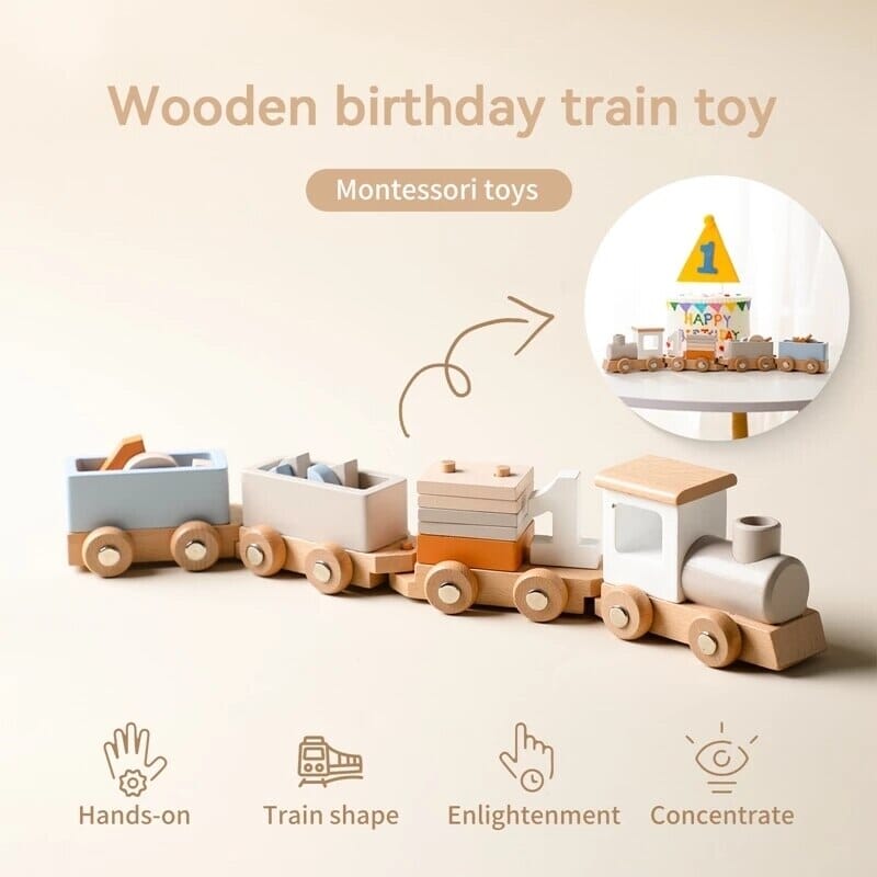 Train en bois Montessori 0 Montessori Facile 